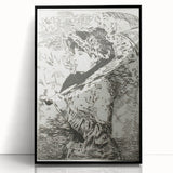 Impressionist Wall Art - Jeanne II by Édouard Manet Print in Black & White