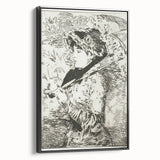 Impressionist Wall Art - Jeanne II by Édouard Manet Print in Black & White