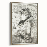 Impressionist Wall Art - Jeanne II by Édouard Manet Print in Black & White