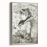Impressionist Wall Art - Jeanne II by Édouard Manet Print in Black & White