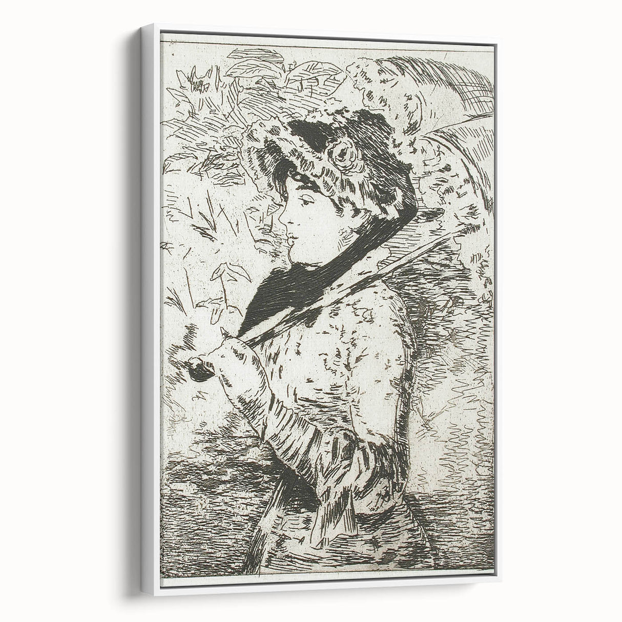 Impressionist Wall Art - Jeanne II by Édouard Manet Print in Black & White