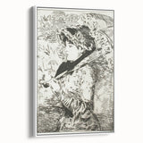 Impressionist Wall Art - Jeanne II by Édouard Manet Print in Black & White