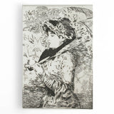 Impressionist Wall Art - Jeanne II by Édouard Manet Print in Black & White