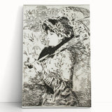 Impressionist Wall Art - Jeanne II by Édouard Manet Print in Black & White