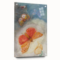 Whimsical Butterfly Wall Art - Dreamy Pastel Nature Decor with Flowers
