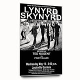 Lynyrd Skynyrd Retro Poster - 1976 Ted Nugent Concert