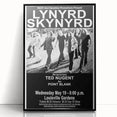 Lynyrd Skynyrd Retro Poster - 1976 Ted Nugent Concert