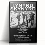 Lynyrd Skynyrd Retro Poster - 1976 Ted Nugent Concert