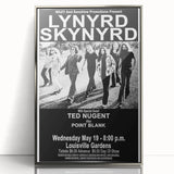 Lynyrd Skynyrd Retro Poster - 1976 Ted Nugent Concert