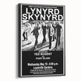 Lynyrd Skynyrd Retro Poster - 1976 Ted Nugent Concert