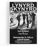 Lynyrd Skynyrd Retro Poster - 1976 Ted Nugent Concert