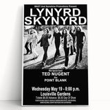 Lynyrd Skynyrd Retro Poster - 1976 Ted Nugent Concert