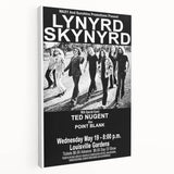 Lynyrd Skynyrd Retro Poster - 1976 Ted Nugent Concert