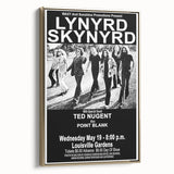 Lynyrd Skynyrd Retro Poster - 1976 Ted Nugent Concert