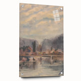 Twilight Pond Realism Art Print - Elegant Realism Canvas Wall Decor