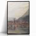 Twilight Pond Realism Art Print - Elegant Realism Canvas Wall Decor
