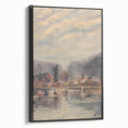 Twilight Pond Realism Art Print - Elegant Realism Canvas Wall Decor