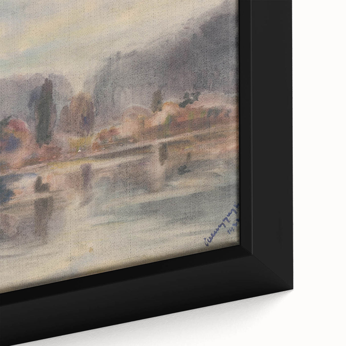 Twilight Pond Realism Art Print - Elegant Realism Canvas Wall Decor