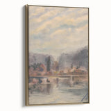Twilight Pond Realism Art Print - Elegant Realism Canvas Wall Decor