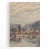 Twilight Pond Realism Art Print - Elegant Realism Canvas Wall Decor