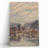 Twilight Pond Realism Art Print - Elegant Realism Canvas Wall Decor