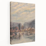 Twilight Pond Realism Art Print - Elegant Realism Canvas Wall Decor