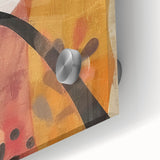 Large abstract wall art depicting fall colors on acrylic glass, suitable for bedroom or dining room decor.