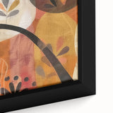 Extra large black wall art featuring a textured, colorful abstract design on framed canvas, ideal for living room decor.