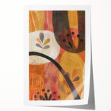 Rolled print of a vibrant fall-themed floral art, ideal for art wall dining room.