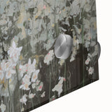 Close-up of an abstract figurative acrylic artwork on glass, showcasing vivid colors and intricate textures, ideal for modern home decor and artistic expression.