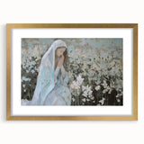 Abstract figurative art frame featuring a gold mat and elegant design, perfect for enhancing modern interiors. This artwork showcases a sophisticated aesthetic ideal for stylish home decor.