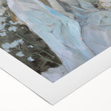 Abstract figurative art printed on rolled canvas, showcasing vibrant colors and dynamic shapes, ideal for modern home decor. Packaged securely in a durable tube for easy transport and storage.