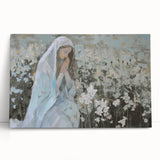 Abstract figurative art on stretched canvas, showcasing vibrant colors and dynamic shapes, ideal for modern home decor and artistic expression.