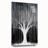 Abstract floral acrylic wall art displayed in a side view, showcasing vibrant colors and intricate patterns on clear glass, perfect for modern decor.