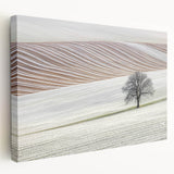 Abstract landscape stretched canvas artwork showcasing a vibrant blend of colors and textures, perfect for modern home decor. Side view highlights the canvas's depth and quality.
