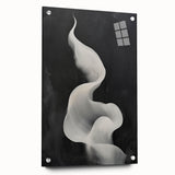 Abstract minimalist wall art displayed in an acrylic glass frame, showcasing a vibrant design with unique textures and colors, ideal for modern decor.