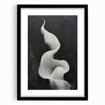 Abstract minimalist wall art framed in black with a mat, showcasing a sleek design ideal for modern decor. Perfect for enhancing contemporary interiors.