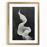 Abstract minimalist wall art framed in gold, showcasing elegant geometric shapes and a soft color palette, perfect for modern home decor.