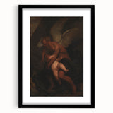 Baroque Angelic Struggle: Classic Art Print with Powerful Imagery