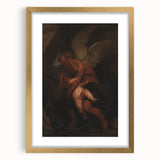 Baroque Angelic Struggle: Classic Art Print with Powerful Imagery