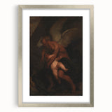 Baroque Angelic Struggle: Classic Art Print with Powerful Imagery