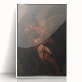 Baroque Angelic Struggle: Classic Art Print with Powerful Imagery