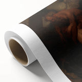 Baroque Angelic Struggle: Classic Art Print with Powerful Imagery