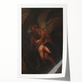 Baroque Angelic Struggle: Classic Art Print with Powerful Imagery