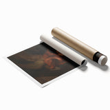 Baroque Angelic Struggle: Classic Art Print with Powerful Imagery