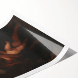 Baroque Angelic Struggle: Classic Art Print with Powerful Imagery