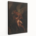 Baroque Angelic Struggle: Classic Art Print with Powerful Imagery