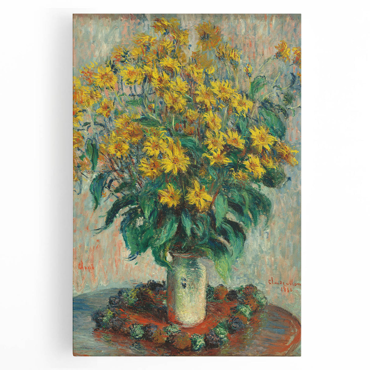 Impressionism Wall Art - Jerusalem Artichoke Flowers by Claude Monet Print