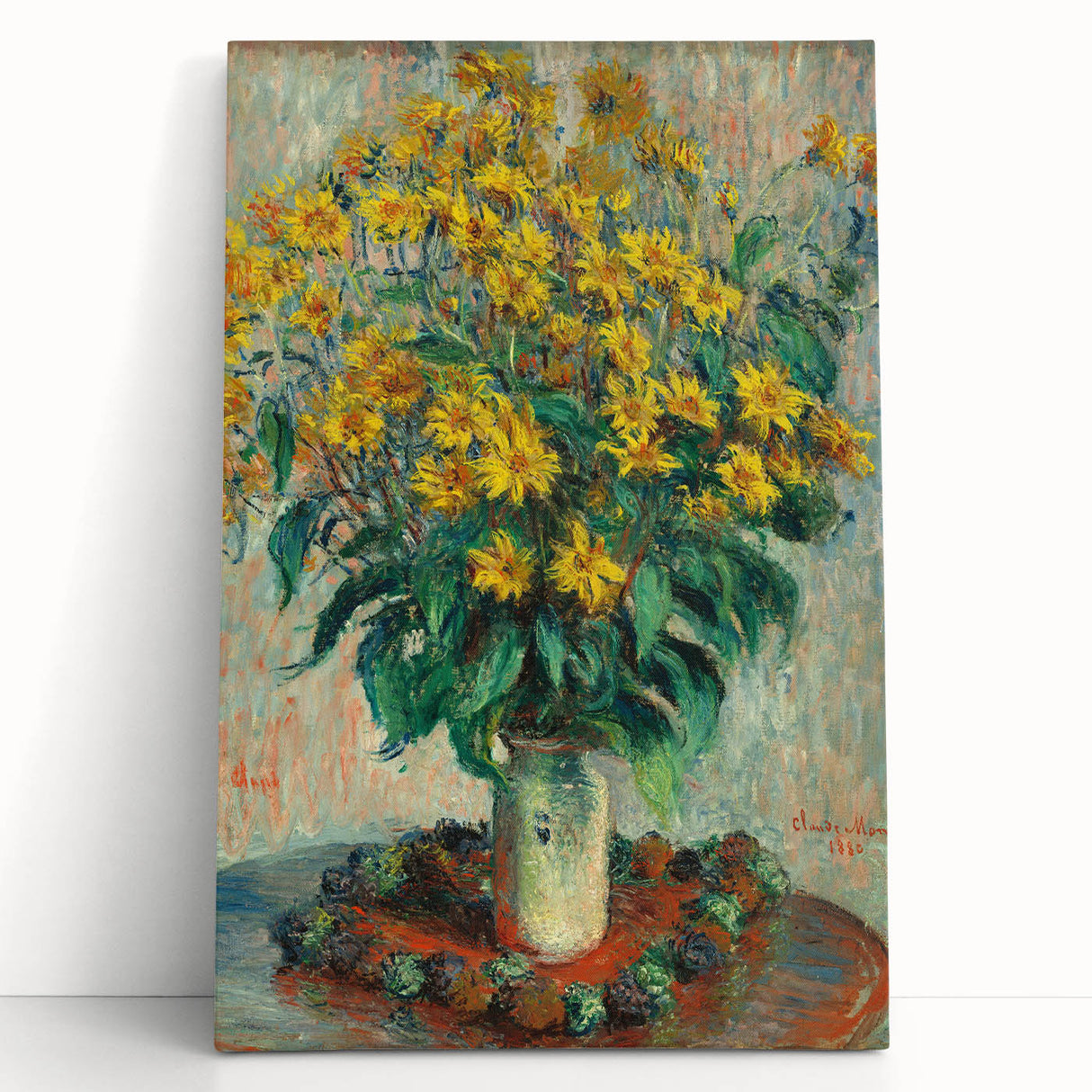 Impressionism Wall Art - Jerusalem Artichoke Flowers by Claude Monet Print