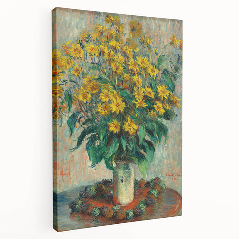 Impressionism Wall Art - Jerusalem Artichoke Flowers by Claude Monet Print